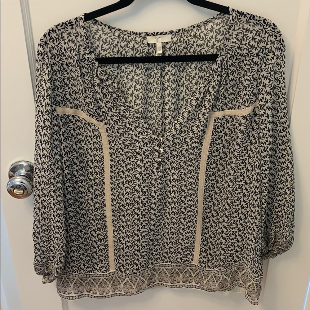 Sanna Silk Peasant Blouse